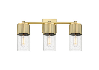 Downtown Urban Three Light Bath Vanity in Brushed Brass (405|428-3W-BB-G428-7SDY)