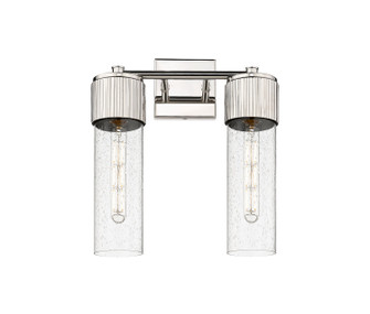 Downtown Urban Two Light Bath Vanity in Polished Nickel (405|428-2W-PN-G428-12SDY)