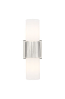 Downtown Urban Two Light Bath Vanity in Satin Nickel (405|428-2WL-SN-G428-7WH)