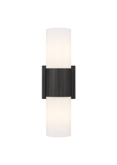 Downtown Urban Two Light Bath Vanity in Matte Black (405|428-2WL-BK-G428-7WH)
