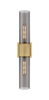 Downtown Urban Two Light Bath Vanity in Brushed Brass (405|428-2WL-BB-G428-12SM)