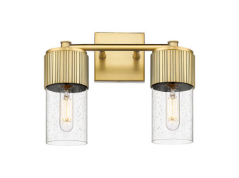 Downtown Urban LED Bath Vanity in Brushed Brass (405|428-2W-BB-G428-7SDY)