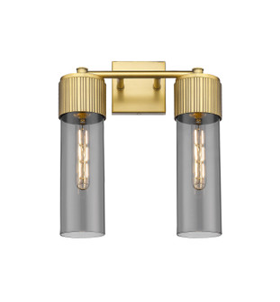 Downtown Urban Two Light Bath Vanity in Brushed Brass (405|428-2W-BB-G428-12SM)