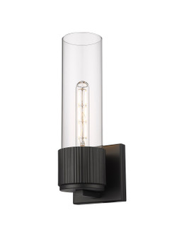 Downtown Urban One Light Wall Sconce in Matte Black (405|428-1W-BK-G428-12CL)