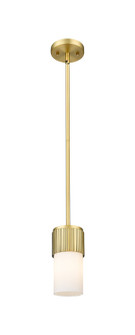 Downtown Urban One Light Pendant in Brushed Brass (405|428-1S-BB-G428-7WH)