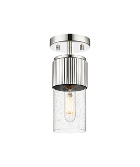 Downtown Urban One Light Semi-Flush Mount in Polished Nickel (405|428-1F-PN-G428-7SDY)