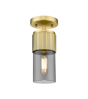 Downtown Urban One Light Semi-Flush Mount in Brushed Brass (405|428-1F-BB-G428-7SM)
