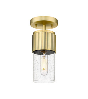 Downtown Urban LED Flush Mount in Brushed Brass (405|428-1F-BB-G428-7SDY)