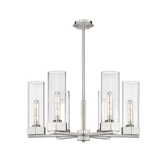 Downtown Urban LED Chandelier in Satin Nickel (405|427-6CR-SN-G427-14CL)