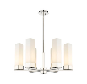 Downtown Urban LED Chandelier in Polished Nickel (405|427-6CR-PN-G427-14WH)