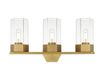 Downtown Urban LED Bath Vanity in Brushed Brass (405|427-3W-BB-G427-9CL)
