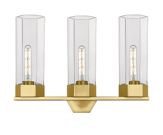 Downtown Urban LED Bath Vanity in Brushed Brass (405|427-3W-BB-G427-14CL)