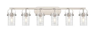 Downtown Urban Six Light Bath Vanity in Satin Nickel (405|423-6W-SN-G423-7DE)