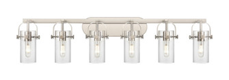 Downtown Urban Six Light Bath Vanity in Satin Nickel (405|423-6W-SN-G423-7CL)