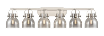 Downtown Urban Six Light Bath Vanity in Satin Nickel (405|423-6W-SN-G412-6SM)