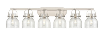 Downtown Urban Six Light Bath Vanity in Satin Nickel (405|423-6W-SN-G412-6SDY)