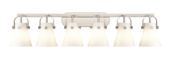 Downtown Urban Six Light Bath Vanity in Satin Nickel (405|423-6W-SN-G411-6WH)