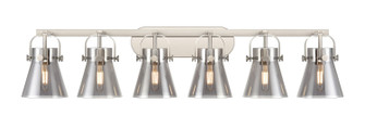 Downtown Urban Six Light Bath Vanity in Satin Nickel (405|423-6W-SN-G411-6SM)