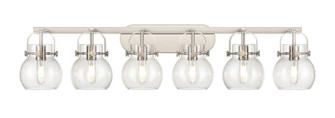 Downtown Urban Six Light Bath Vanity in Satin Nickel (405|423-6W-SN-G410-6CL)