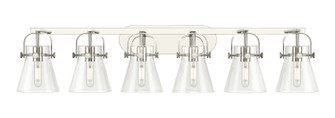 Downtown Urban Six Light Bath Vanity in Polished Nickel (405|423-6W-PN-G411-6CL)