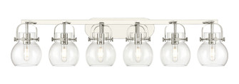 Downtown Urban Six Light Bath Vanity in Polished Nickel (405|423-6W-PN-G410-6CL)