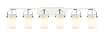 Downtown Urban Six Light Bath Vanity in Polished Chrome (405|423-6W-PC-G423-7WH)