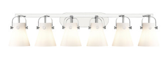 Downtown Urban Six Light Bath Vanity in Polished Chrome (405|423-6W-PC-G411-6WH)