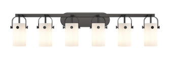 Downtown Urban Six Light Bath Vanity in Matte Black (405|423-6W-BK-G423-7WH)