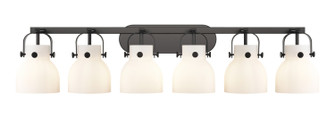 Downtown Urban Six Light Bath Vanity in Matte Black (405|423-6W-BK-G412-6WH)