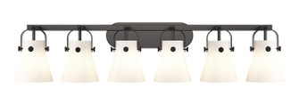 Downtown Urban Six Light Bath Vanity in Matte Black (405|423-6W-BK-G411-6WH)