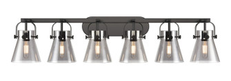 Downtown Urban Six Light Bath Vanity in Matte Black (405|423-6W-BK-G411-6SM)