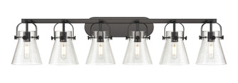Downtown Urban Six Light Bath Vanity in Matte Black (405|423-6W-BK-G411-6SDY)