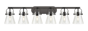 Downtown Urban Six Light Bath Vanity in Matte Black (405|423-6W-BK-G411-6CL)