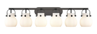 Downtown Urban Six Light Bath Vanity in Matte Black (405|423-6W-BK-G410-6WH)