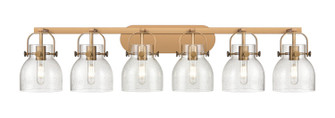 Downtown Urban Six Light Bath Vanity in Brushed Brass (405|423-6W-BB-G412-6SDY)