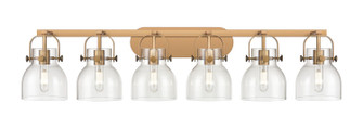 Downtown Urban Six Light Bath Vanity in Brushed Brass (405|423-6W-BB-G412-6CL)