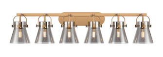 Downtown Urban Six Light Bath Vanity in Brushed Brass (405|423-6W-BB-G411-6SM)
