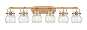 Downtown Urban Six Light Bath Vanity in Brushed Brass (405|423-6W-BB-G410-6SDY)