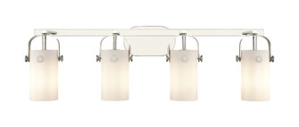 Downtown Urban Four Light Bath Vanity in Polished Nickel (405|423-4W-PN-G423-7WH)