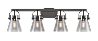 Downtown Urban Four Light Bath Vanity in Matte Black (405|423-4W-BK-G411-6SM)