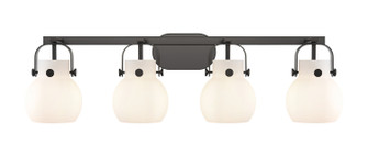 Downtown Urban Four Light Bath Vanity in Matte Black (405|423-4W-BK-G410-6WH)