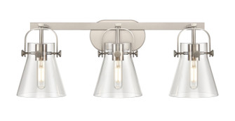 Downtown Urban Three Light Bath Vanity in Satin Nickel (405|423-3W-SN-G411-6CL)