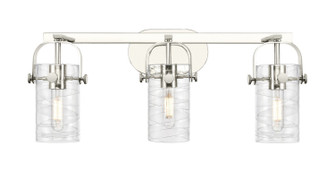 Downtown Urban Three Light Bath Vanity in Polished Nickel (405|423-3W-PN-G423-7DE)