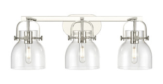 Downtown Urban Three Light Bath Vanity in Polished Nickel (405|423-3W-PN-G412-6CL)