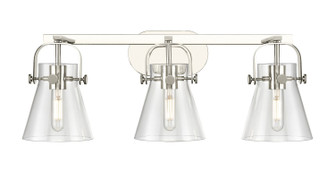 Downtown Urban Three Light Bath Vanity in Polished Nickel (405|423-3W-PN-G411-6CL)