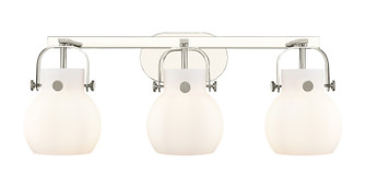 Downtown Urban Three Light Bath Vanity in Polished Nickel (405|423-3W-PN-G410-6WH)