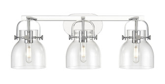 Downtown Urban Three Light Bath Vanity in Polished Chrome (405|423-3W-PC-G412-6CL)
