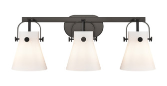 Downtown Urban Three Light Bath Vanity in Matte Black (405|423-3W-BK-G411-6WH)