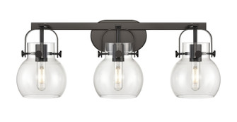 Downtown Urban Three Light Bath Vanity in Matte Black (405|423-3W-BK-G410-6CL)