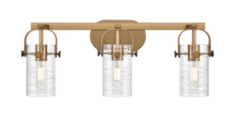 Downtown Urban Three Light Bath Vanity in Brushed Brass (405|423-3W-BB-G423-7DE)